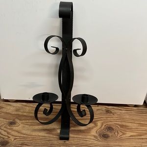 Rustic Wrought Iron Wall Sconce, Artisan Made  Candlestick Holder